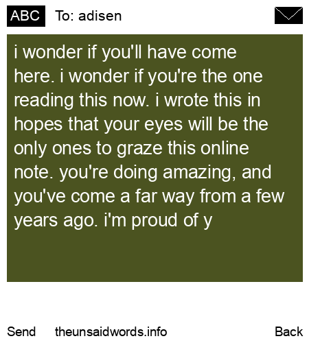 unsent message to adisen