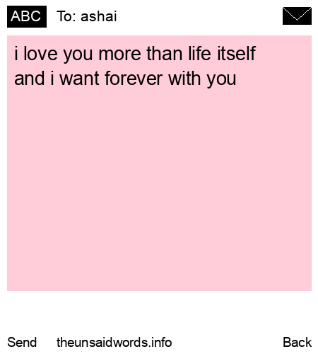 unsent message to ashai
