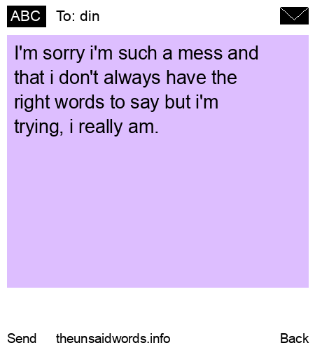 unsent message to din