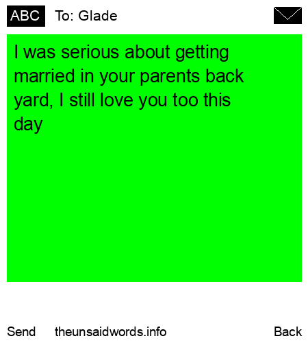 unsent message to Glade
