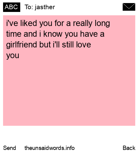 unsent message to jasther