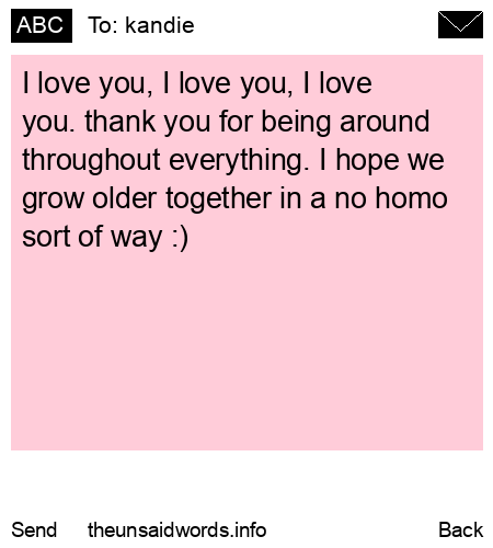 unsent message to kandie