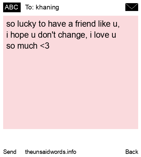 unsent message to khaning