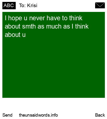 unsent message to Krisi