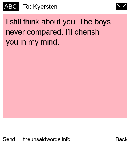 unsent message to Kyersten