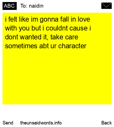 unsent message to naidin