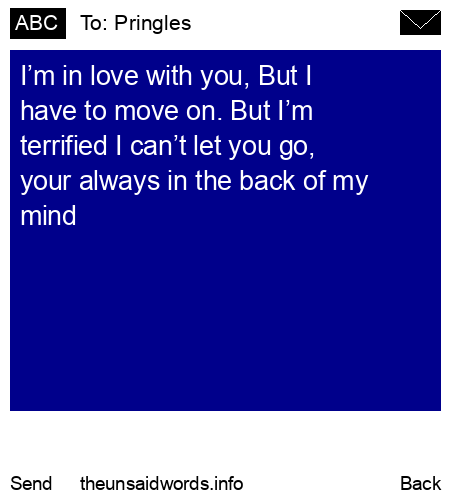 unsent message to Pringles