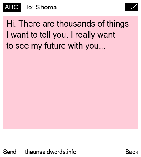 unsent message to Shoma