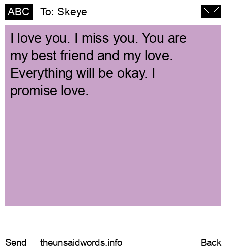 unsent message to Skeye
