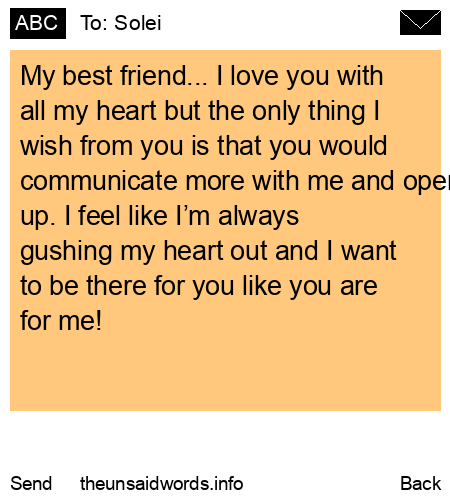 unsent message to Solei