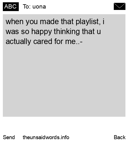 unsent message to uona