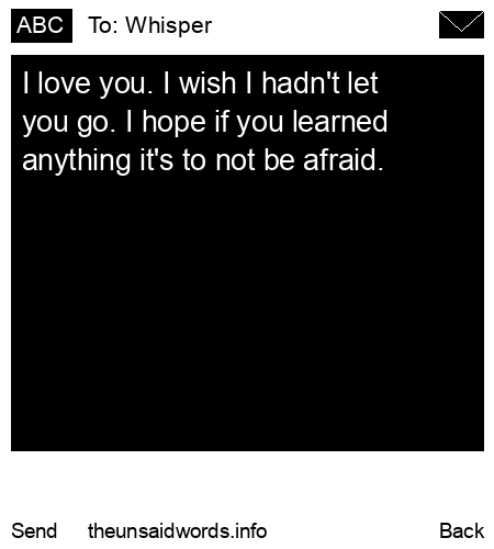unsent message to Whisper