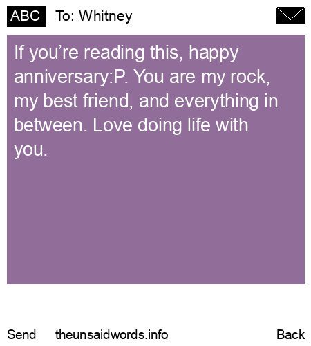 unsent message to Whitney