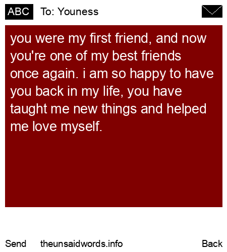 unsent message to Youness
