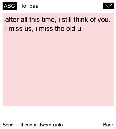 unsent message to baa
