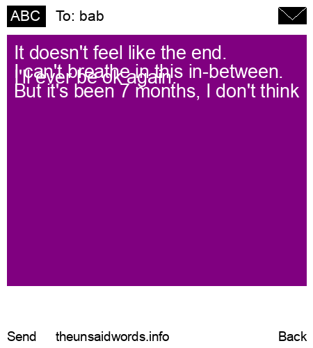 unsent message to bab