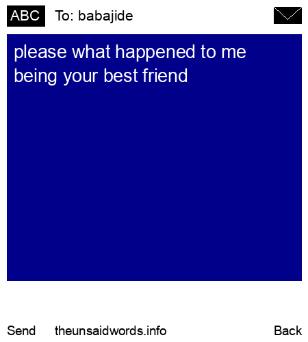 unsent message to babajide