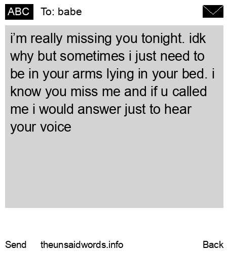 unsent message to babe