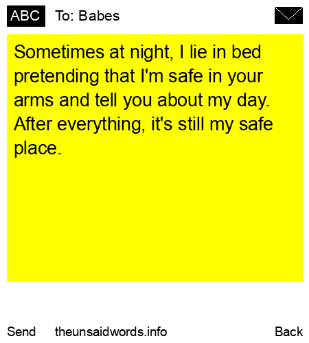 unsent message to Babes