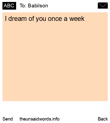 unsent message to Babilson