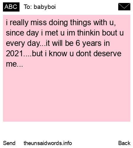 unsent message to babyboi