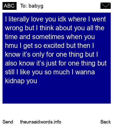 unsent message to babyg