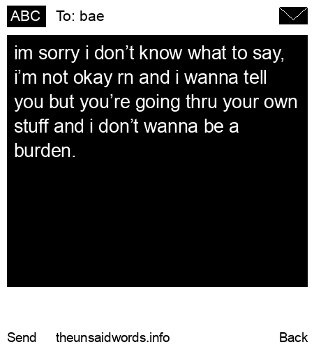 unsent message to bae