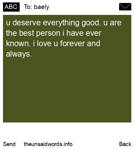 unsent message to baely