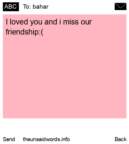 unsent message to bahar