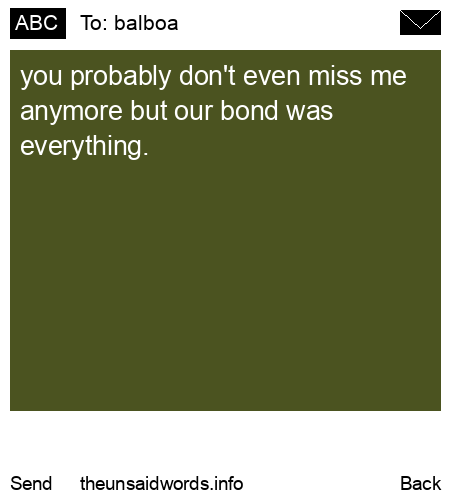 unsent message to balboa
