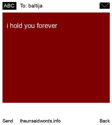unsent message to baltija