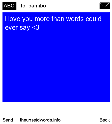 unsent message to bamibo