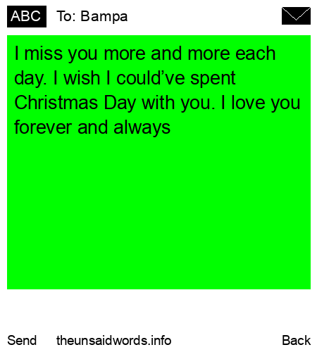 unsent message to Bampa