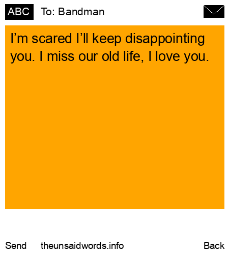 unsent message to Bandman