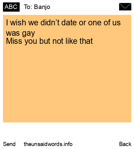 unsent message to Banjo