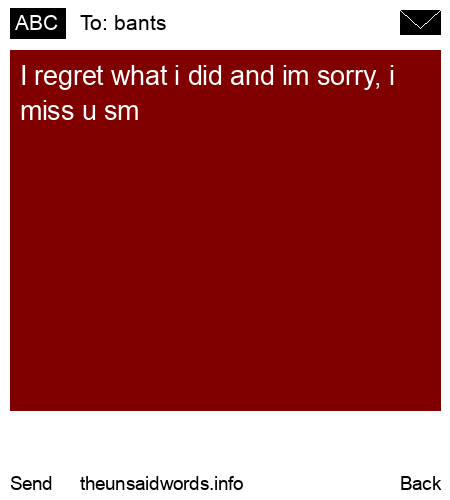 unsent message to bants