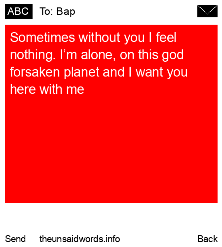 unsent message to Bap