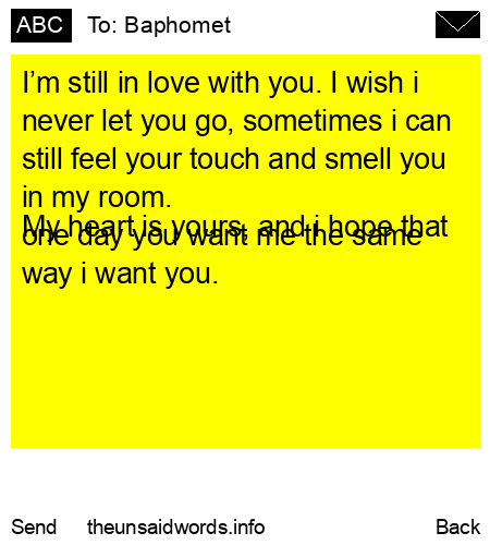 unsent message to Baphomet