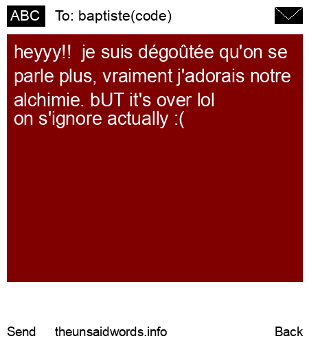 unsent message to baptiste(code)