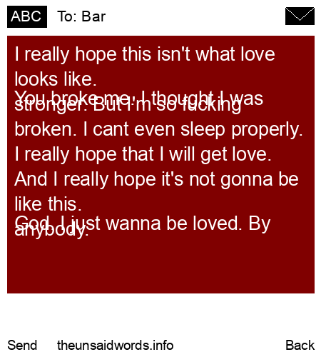 unsent message to Bar