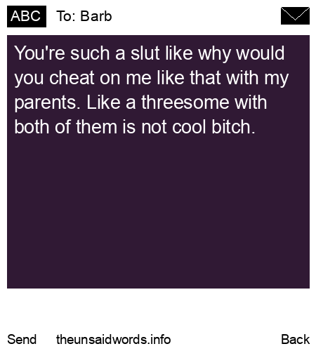 unsent message to Barb