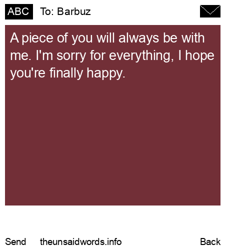 unsent message to Barbuz