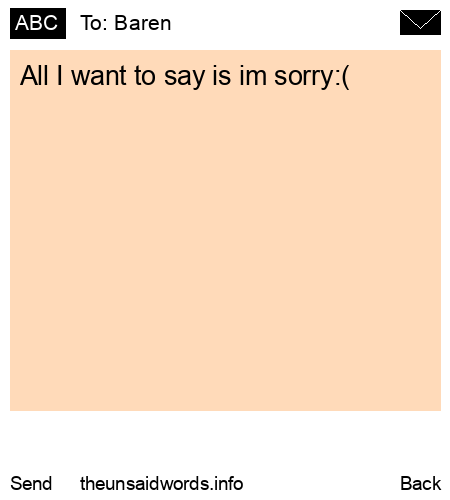 unsent message to Baren