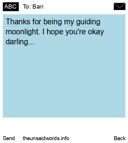 unsent message to Bari