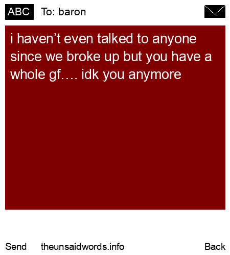 unsent message to baron