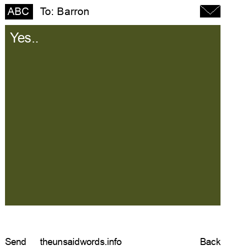 unsent message to Barron