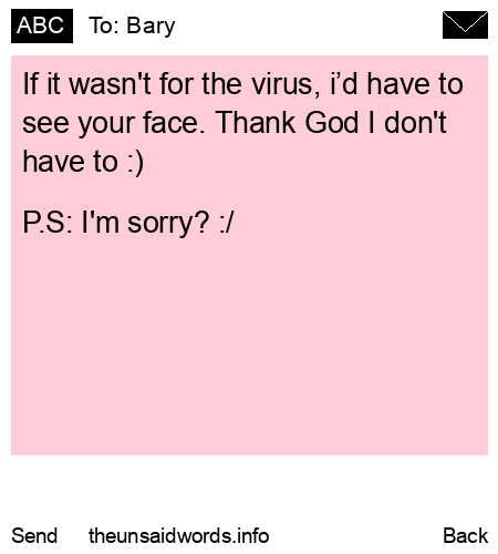 unsent message to Bary