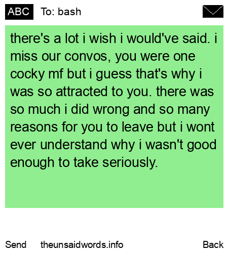 unsent message to bash