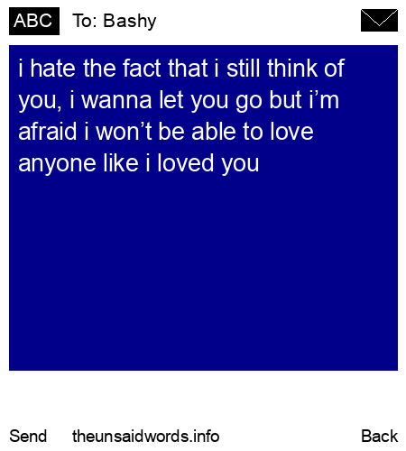 unsent message to Bashy