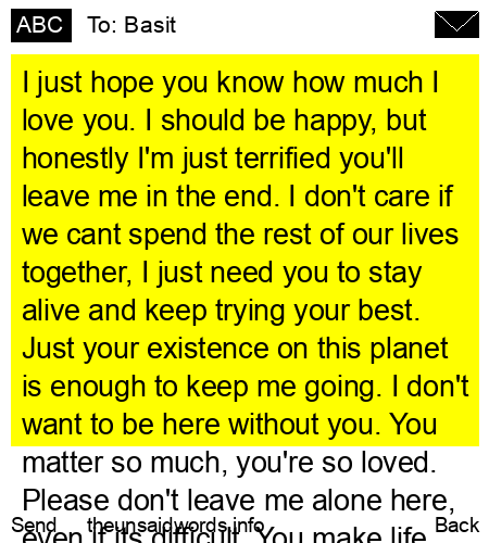 unsent message to Basit